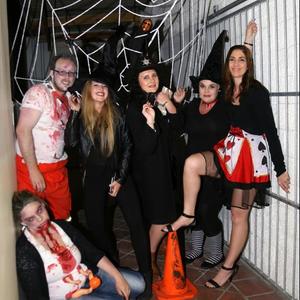 The Best OutfitÂ prize was won by Esna van Staden (on the floor) and fltr standing, her husband, Martin who arrived at the party as Zombies, SunÃ© van der Walt (witch) and Neuzincka Leimecke (police officer) both from Qatar, Lida-Mari van der Walt (witch) from Bloemfontein and Queen of Hearts â€“ Alta-Mari van Staden from Franskraal.
