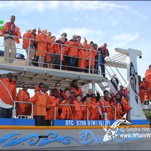 The winners of the Think Blue - Think Oceans - Think Marine Big 5 competition on Dream Catcher on their way to the open sea.