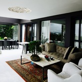 private, large terrace with sea views over Walker Bay