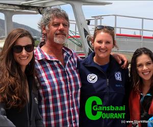 TV stars on shark diving cruise