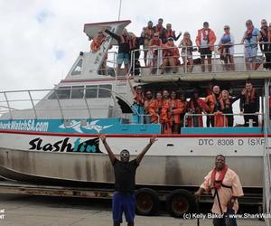 Comedian on Shark Cage Trip