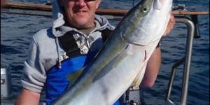 Voorsitter Johan van Zyl het nou wel nie â€˜n rekord verbeter nie, maar het goeie rede om tevrede te voel met sy geelstert van 8.34kg.  