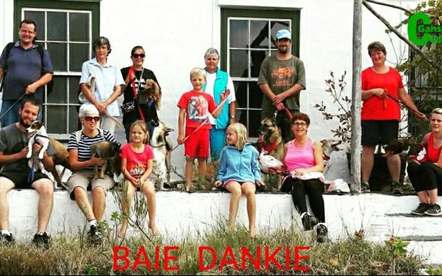 Die groepie diereliefhebbers, volwassenes en kinders, wat vrywillig BARC se honde op 11 Februarie vir â€˜n Valentynsdag-uitstappie na Groeneweide Kwekery gevat het.