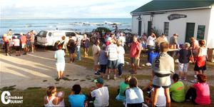 Strandveld museum in Franskraal is die eindpunt van die Skemerstap waar die groot bederf  op die dapper stappers wag en waar daar nog lank na die stapsessie op die grasperk gekuier word.