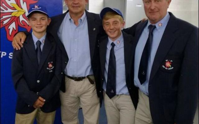 Die WP Juniorspan: Christoff en Eric Dahl (skipper) en Divan en DP Burger.