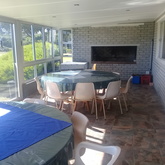 The new inside barbeque room at the golf clubhouse. 