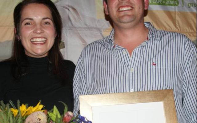 Wes-Kaap se Jongboer van die jaar, Johann Nel en sy vrou, MadelÃ©, van die plaas HoÃ«kraal Landgoed naby Swellendam.