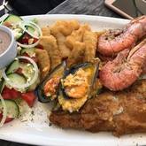 Seafood Platter with Salad at Boathouse Gansbaai