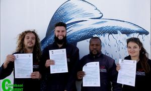 Proud new skippers on Marine Dynamics team