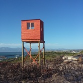 1.5 x 1.5m Wooden Wendy House With a Slanting roof Situated on Poles