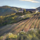 "La Vierge Winery" plein air painting from the Hemel En Aarde Valley