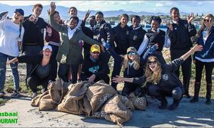 Marine Science Club learners involved in stashing beach trash