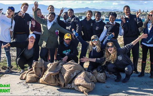 Volunteers from the White Shark Diving Company and learners  from  the  Marine  Science  Club  at Gansbaai Academia got together to clean the Gansbaai harbour area recently.  Gansbaai  Academiaâ€™s  learners are back row, second from left to right: Jordan Linehan, Aimelize Geerdts, Janine Malherbe, Siyamthanda Ngaleka, Anga Tyindyi, Caitlyn van Eeden, Lerato Hermanus, Thimna Mkolo and  Zubenathi Ziselo. Sisipho Sgonela (standing) is waving in the front row.  This was an initiative developed by 7Seasrope to raise awareness around the biggest problem facing our oceans today â€“ marine debris.
