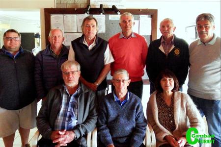 Gansbaai Gholfklub se geskiedkundige 2018 Bestuurskomitee, met â€˜n dame as Visie-Klubkaptein. Voor van links is Johan Pieterse (President), Daan Victor (Klubkaptein) en Gina Esterhuizen (Visie-Klubkaptein). Agter van links (komiteelede) is Lambert Smith, Wally van Coller, Johan Schneider, Lieb Louw, George Hunt en Jakkie Beukes.