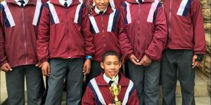 The Curro Sport Festival 2017 with the u/13 team as Team of the Day. Okkie Smuts beat Curro 43 - 0; draw 5 - 5 against Augsburg; beat Die Bron Primary School 55 - 5. Back from left Akeem Booysen, Ethan Gillion, Leehanno Appel and Thando Vena. Middle: MonrÃ© Philander, Marchello Appel and Lutho Stemela. Front: Lucien Baadjies, Lilitha Hlazo, Zaid Abrahams, Xolosani Hlangu and Nahum Plaatjies. Sitting in front with the trophy is the captain, Damian van Heerden.