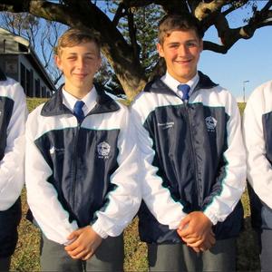 Rugbyspelers van Laerskool Gansbaai wat in die 7â€™s Suid-Boland-span opgeneem is, is van links: George Groenewald, AJ Bosch, Charl Eksteen en Veno van Vuuren