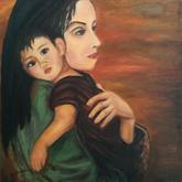 Refugee with Baby W600xH600