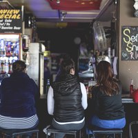 Friends Sitting at the Bar