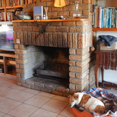 Fireplace in the lounge