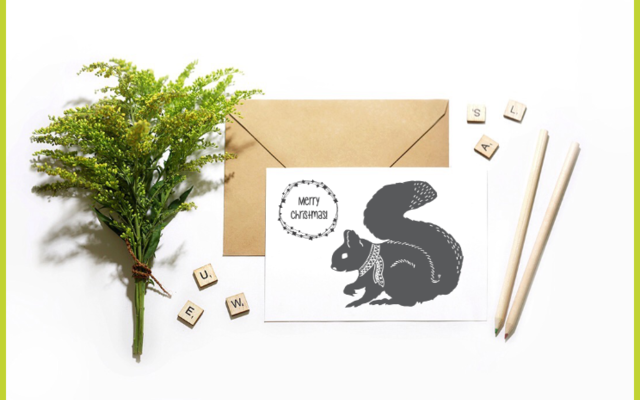 Christmas Squirrel Card