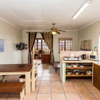 Open plan kitchen and lounge