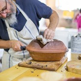 Stanley checking squid dish