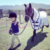 Our youngest rider with our oldest pony