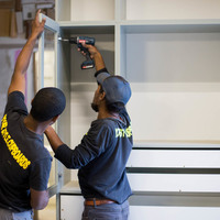 Attaching cupboard door