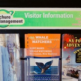 Stocked brochure stand