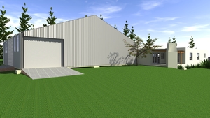 Steel Construction Shed on Farm