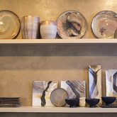 Earth coloured pottery