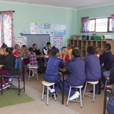 Kidscan! children praying before lunch