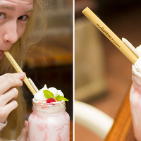 Milkshake bamboo project straw