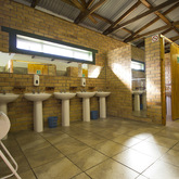 Ladies bathroom inside