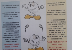 Golf packages for the December + January holidays 