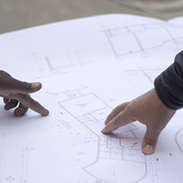 Construction meeting with builder