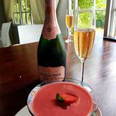 Strawberry and chardonnay Soup @ Blue Goose