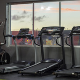 Treadmill with town view