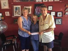 The awarding of the R5000 donation