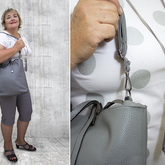 Grey polka dots casual outfit