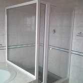 White Shower Door 