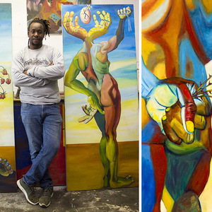 pringle_bay_outdoor_adventures_chadoka_art_studio_and_cycle_shop_owner_with_paintings_1536736136_1554290272