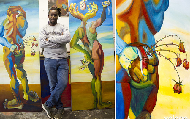 pringle_bay_outdoor_adventures_chadoka_art_studio_and_cycle_shop_owner_with_paintings_1536736136_1554290272