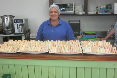 Madelyn ready to serve the guests