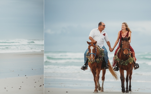 beach wedding horses gansbaai capturedphotography