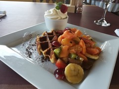 Our deliciously crisp and chewy sweet yeast waffle