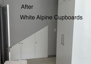 White Alpine Cupboard Installation