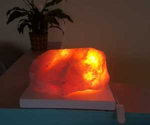 Salt Rock Turned Into A Decorative Night Lamp