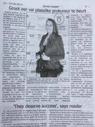 Gansbaai Courant Article About Nicole Richards