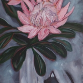 Still Life - King Proteas, 40cm x 1m x5cm, R3250 - Art by Annalene - Gansbaai